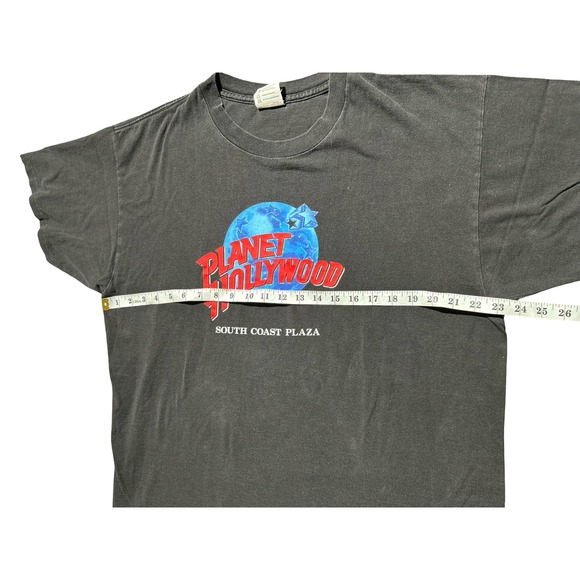 Vintage Planet Hollywood South Coast Plaza T-Shirt XL Black Made in USA 90s - Picture 4 of 6